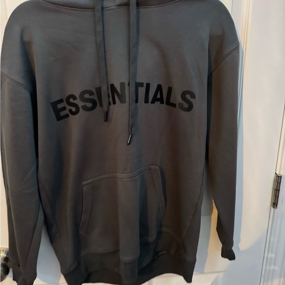 Essentials Charcoal Hoodie for Men - Picture 1 of 4